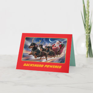Dachshund Reindeer Card
