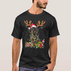 Dachshund Reindeer Family Matching Christmas Pajam T-Shirt