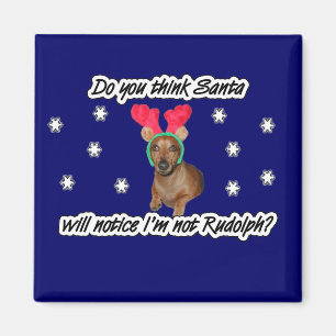 Dachshund Reindeer Magnet