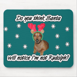 Dachshund Reindeer Mouse Pad
