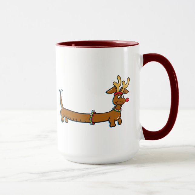 Dachshund Reindeer Mug (Right)