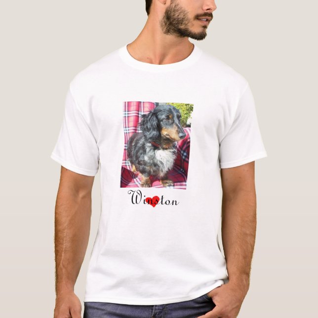 Dachshund Rescue - Portrait Mens T-Shirt (Front)