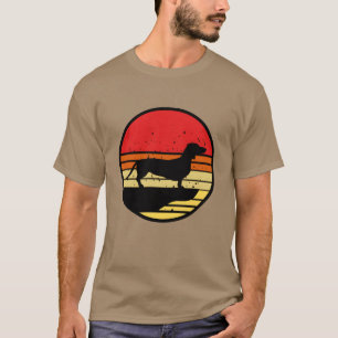 Dachshund Retro Dog Animals Sausage doggie 80s Pet T-Shirt