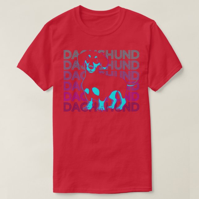 Dachshund Retro Gift T-Shirt (Design Front)
