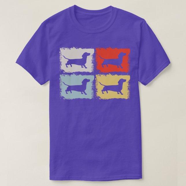 Dachshund Retro Vintage 4 T-Shirt (Design Front)