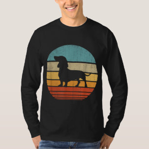 Dachshund Retro Vintage 60s 70s Sunset Wiener Dog T-Shirt