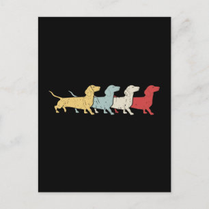 Dachshund Retro Vintage Postcard