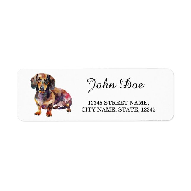 Dachshund Return Address (Front)