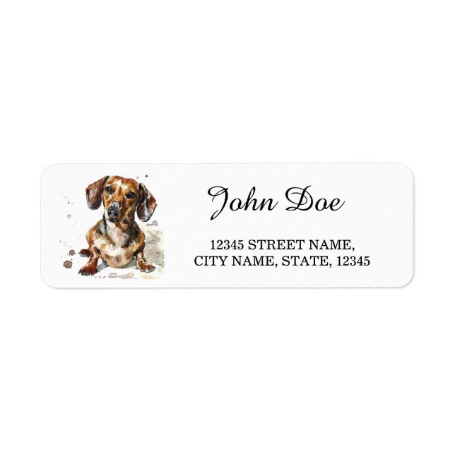 Dachshund Return Address (Front)