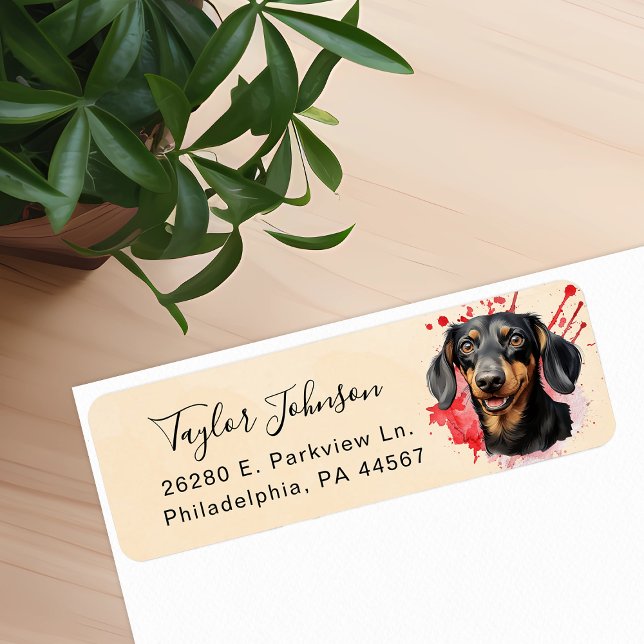 Dachshund Return Address Label (Creator Uploaded)