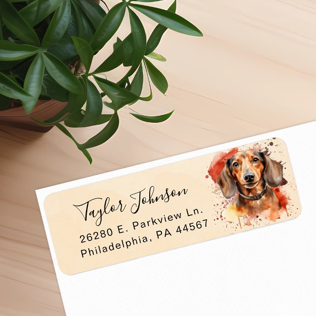 Dachshund Return Address Label (Creator Uploaded)