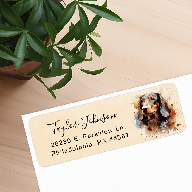 Dachshund Return Address Label (Creator Uploaded)