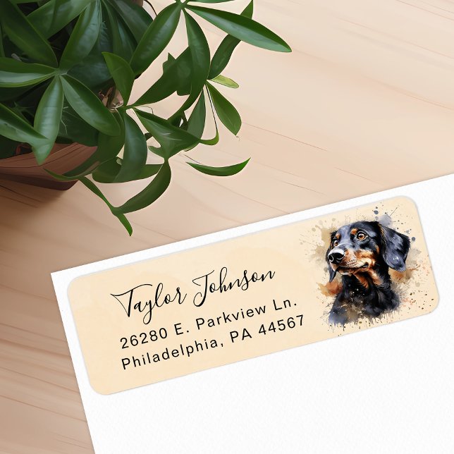 Dachshund Return Address Label (Creator Uploaded)