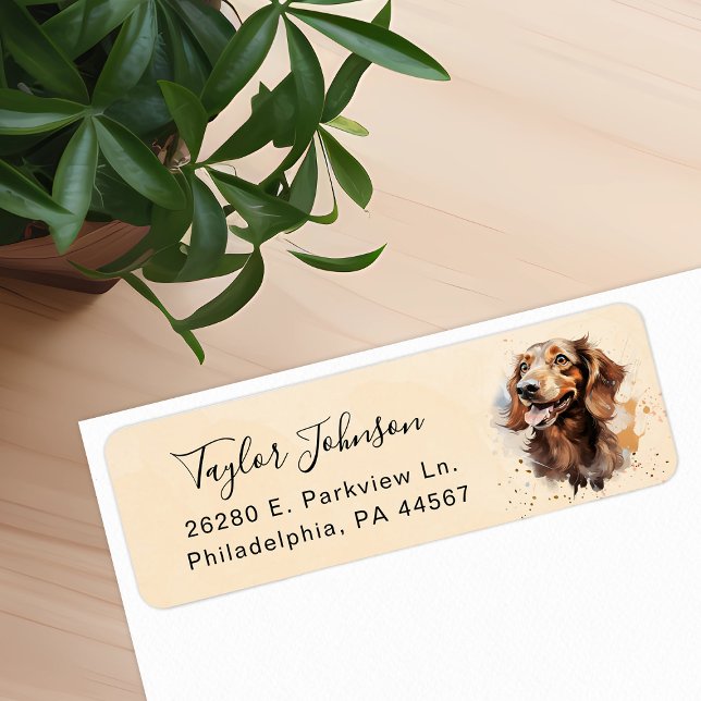 Dachshund Return Address Label (Creator Uploaded)