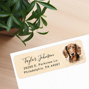 Dachshund Return Address Label
