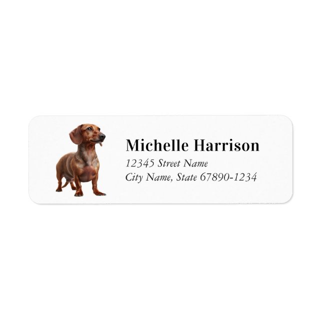 Dachshund Return Address Labels (Front)