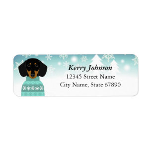 Dachshund Return Address Labels