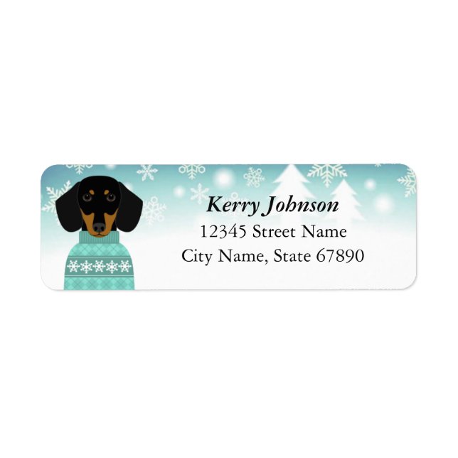 Dachshund Return Address Labels (Front)