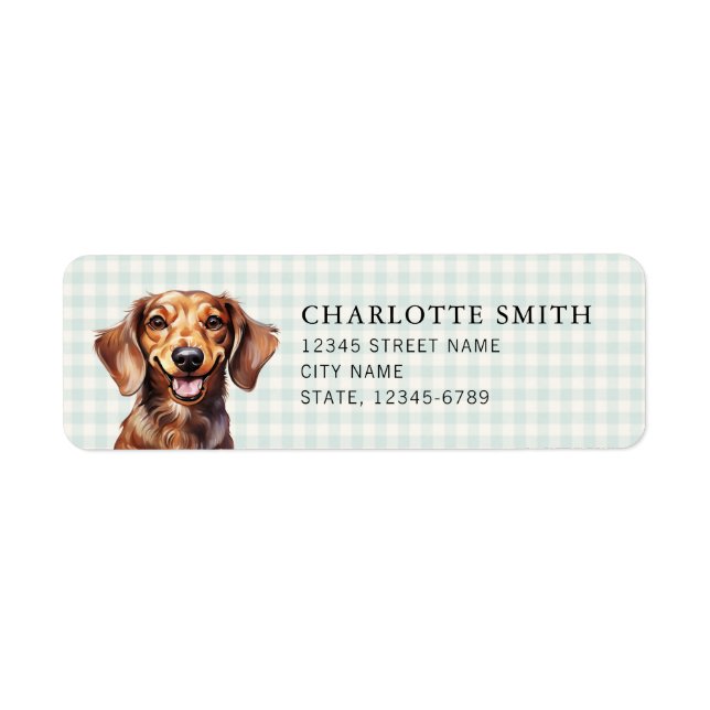 Dachshund Return Address Labels (Front)