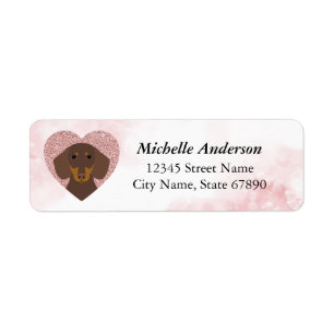 Dachshund Return Address Labels