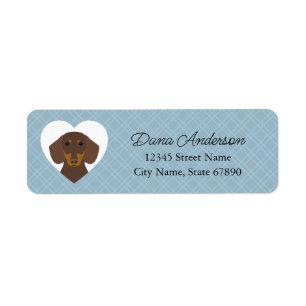 Dachshund Return Address Labels
