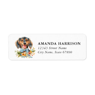 Dachshund Return Address Labels