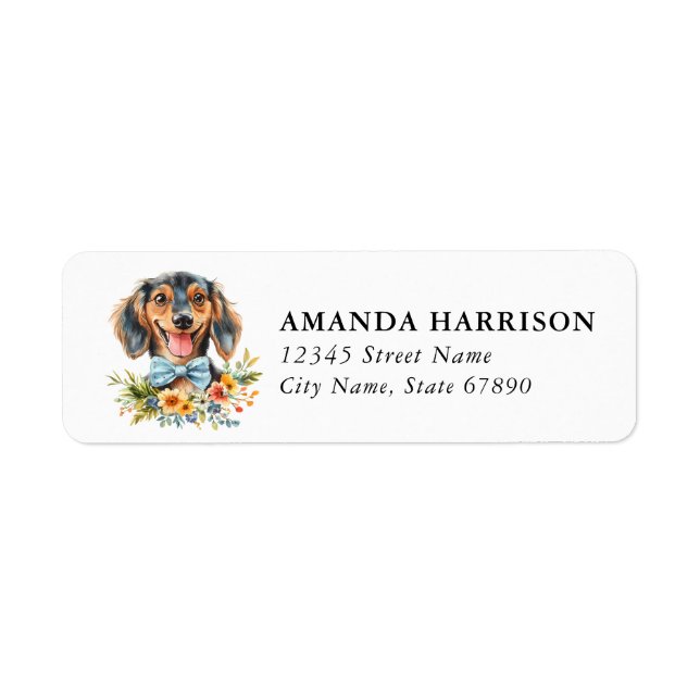 Dachshund Return Address Labels (Front)
