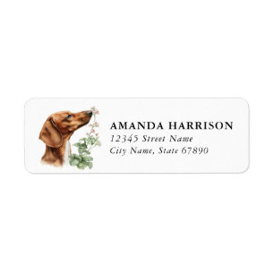 Dachshund Return Address Labels