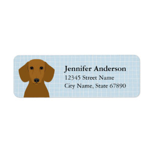 Dachshund Return Address Labels