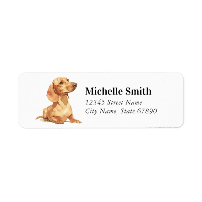 Dachshund Return Address Labels (Front)