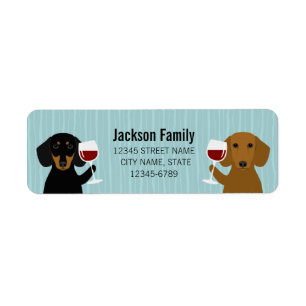 Dachshund Return Address Labels