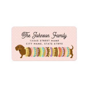 Dachshund Return Address Labels