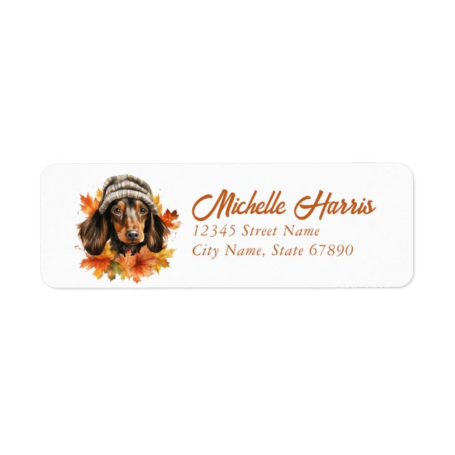 Dachshund Return Address Labels (Front)