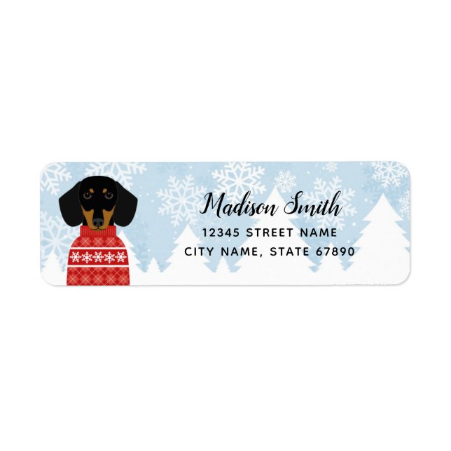 Dachshund Return Address Labels (Front)