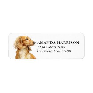 Dachshund Return Address Labels