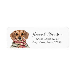 Dachshund Return Address Labels