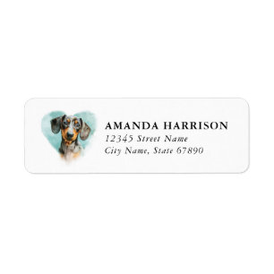 Dachshund Return Address Labels