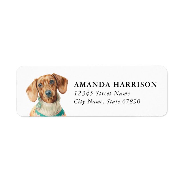 Dachshund Return Address Labels (Front)