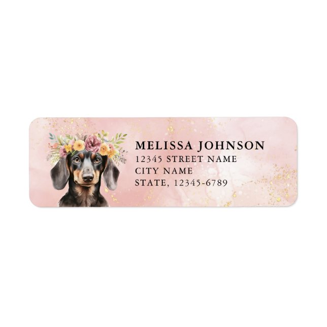 Dachshund Return Address Labels (Front)