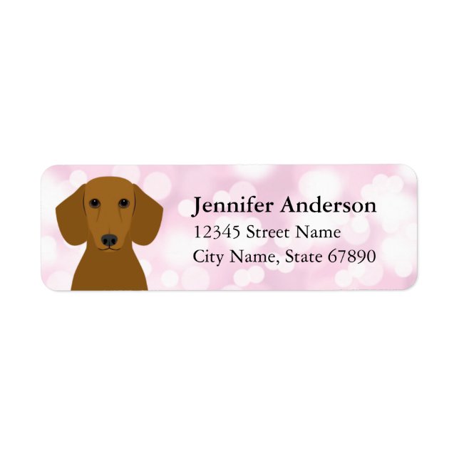 Dachshund Return Address Labels (Front)