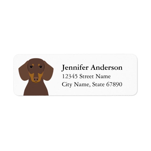 Dachshund Return Address Labels (Front)