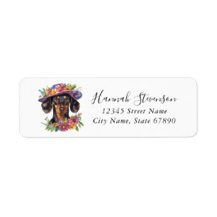 Dachshund Return Address Labels