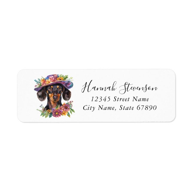Dachshund Return Address Labels (Front)