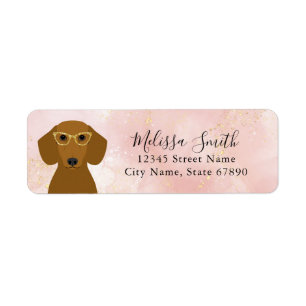Dachshund Return Address Labels