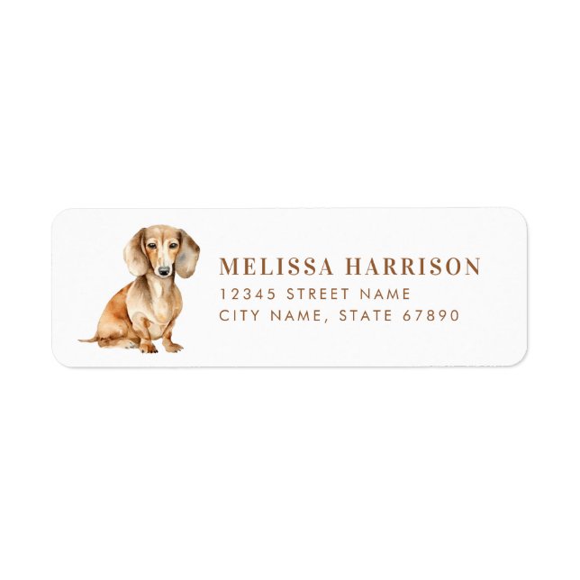Dachshund Return Address Labels (Front)