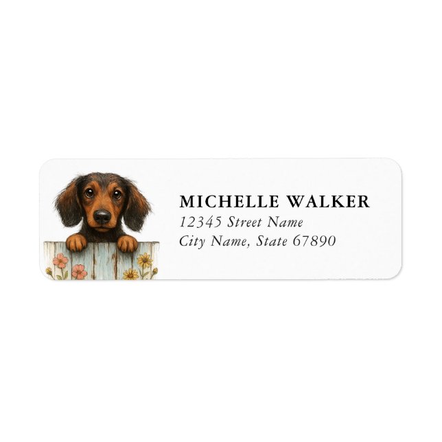 Dachshund Return Address Labels (Front)