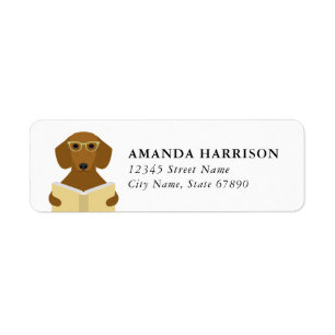 Dachshund Return Address Labels