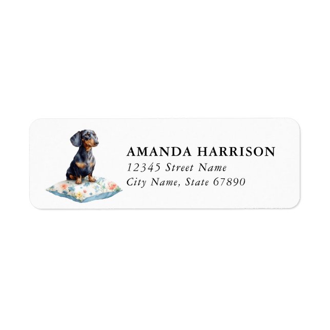 Dachshund Return Address Labels (Front)