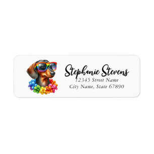 Dachshund Return Address Labels