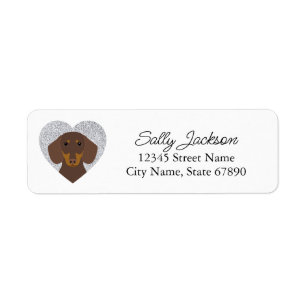 Dachshund Return Address Labels